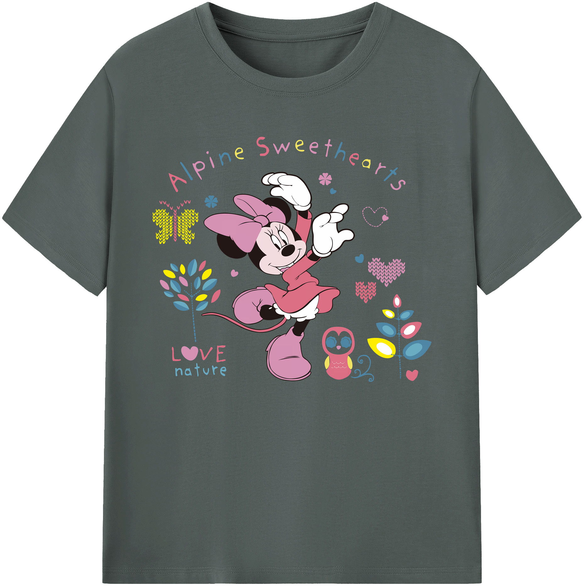 ミッキーマウス Mickey Mouse 綿100％ メンズ半袖Tシャツ｜肌触りやわらか＆通気性